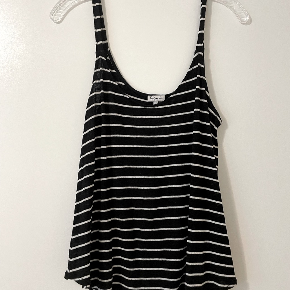 Splendid Black striped tank top